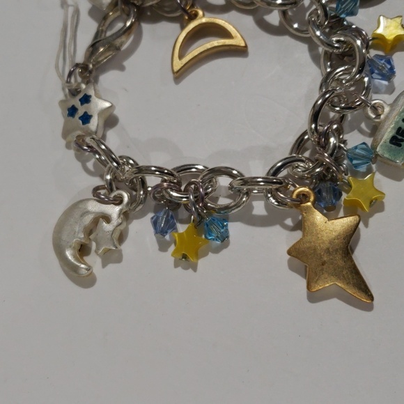 Celestial Charm Bracelet w/ Stars, Moon & Inspirational, Women's Fashion Jewelry - Picture 4 of 9